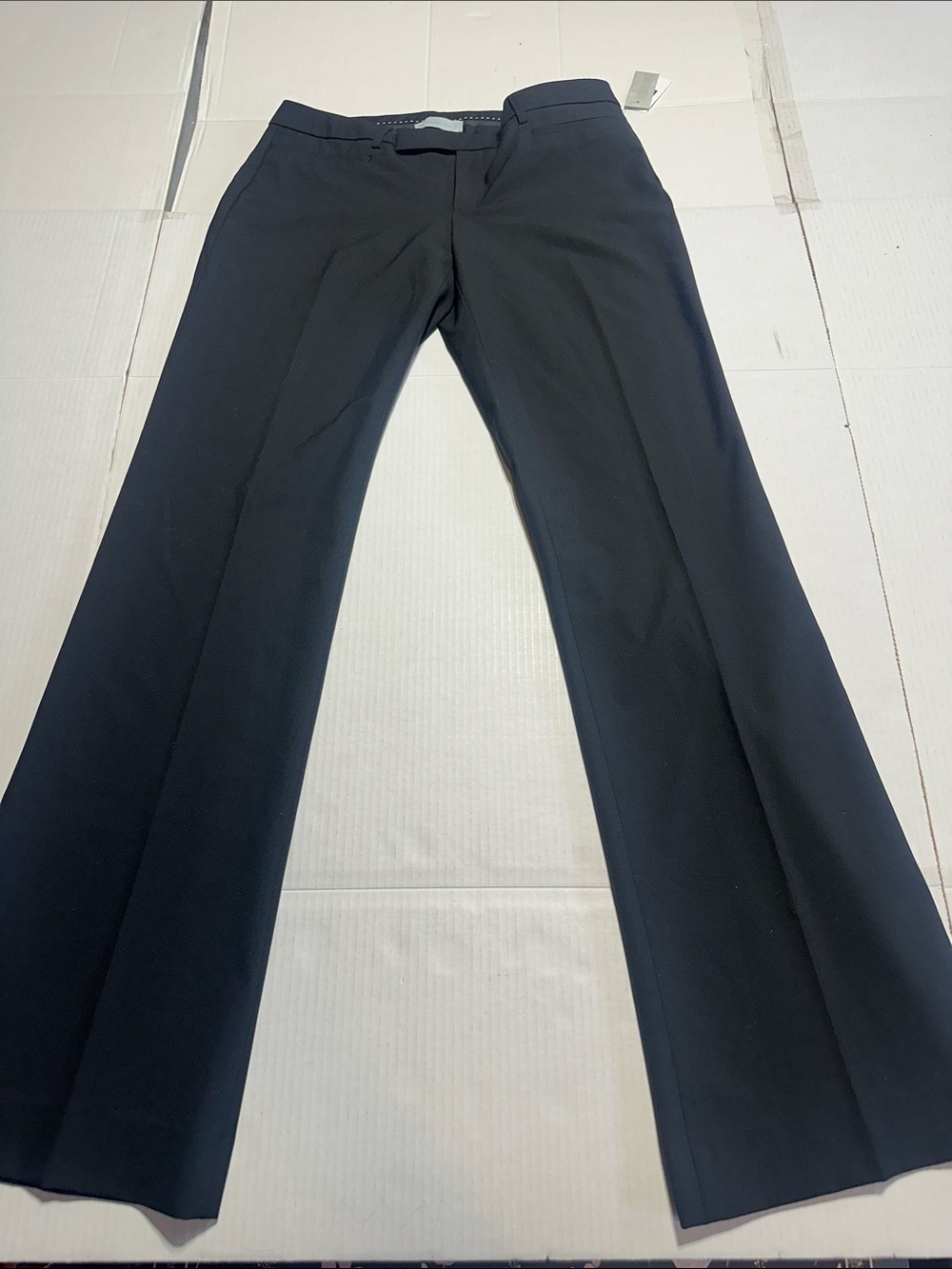 NWT Gap modern boot Black Dress Pants - Flared Leg faux pockets zipper & button